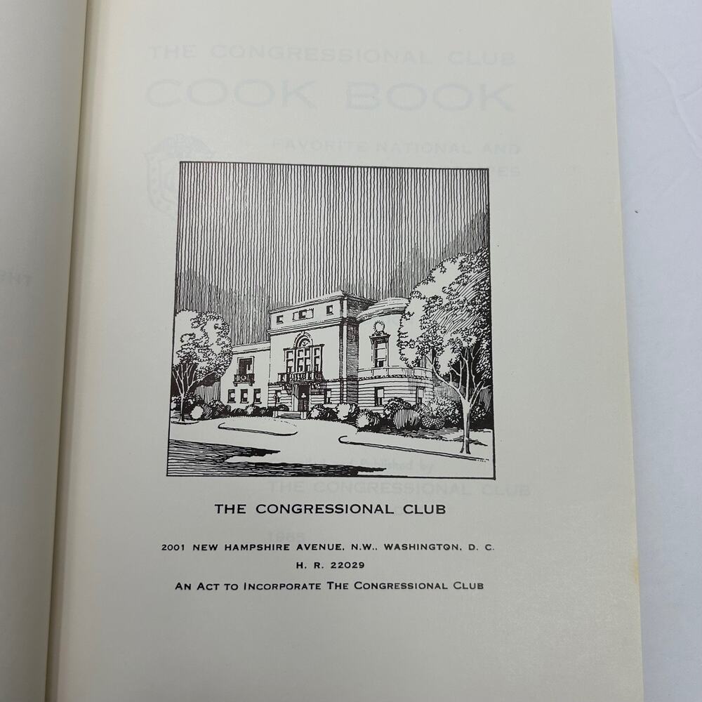 Vintage 1965 7th Edition "The Congressional Club" Cookbook Hardcover - Picture 4 of 8